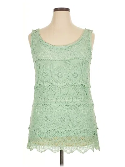 Pre-owned Dressbarn Sleeveless Blouse In Green