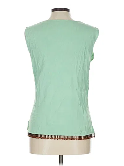 Pre-owned Dressbarn Sleeveless Blouse In Green
