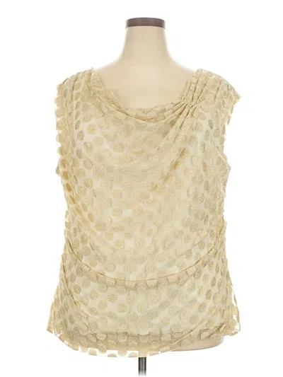 Pre-owned Dressbarn Sleeveless Blouse In Ivory