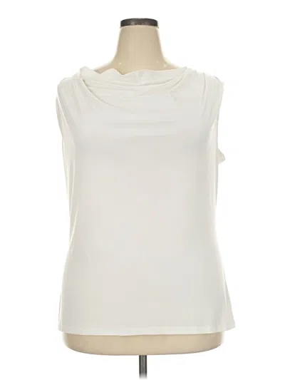 Pre-owned Dressbarn Sleeveless Blouse In Ivory