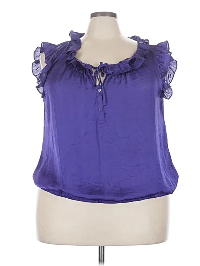 Pre-owned Dressbarn Sleeveless Blouse In Purple