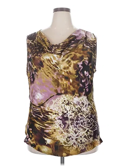 Pre-owned Dressbarn Sleeveless Blouse In Purple