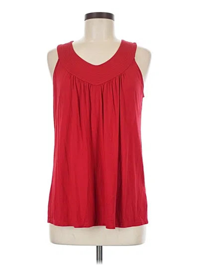 Pre-owned Dressbarn Sleeveless Blouse In Red