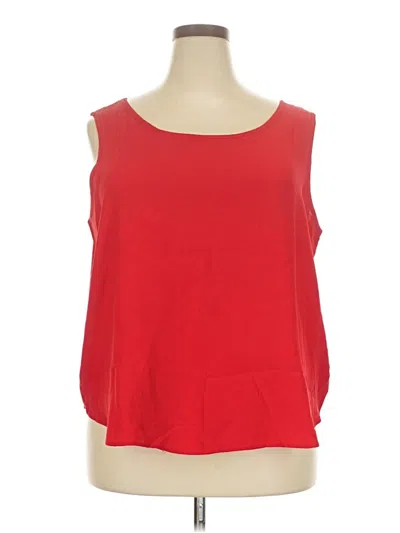 Pre-owned Dressbarn Sleeveless Blouse In Red