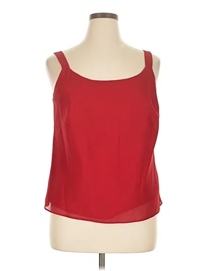 Pre-owned Dressbarn Sleeveless Blouse In Red