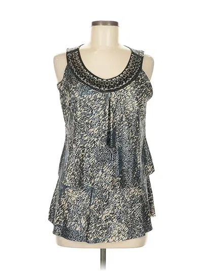 Pre-owned Dressbarn Sleeveless Blouse In Silver