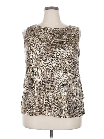 Dressbarn Sleeveless Blouse In Silver