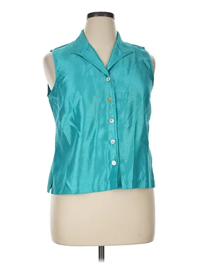 Pre-owned Dressbarn Sleeveless Blouse In Teal