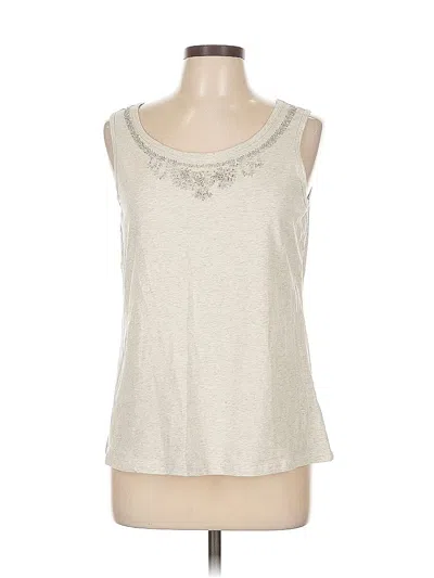Pre-owned Dressbarn Sleeveless T-shirt In Silver