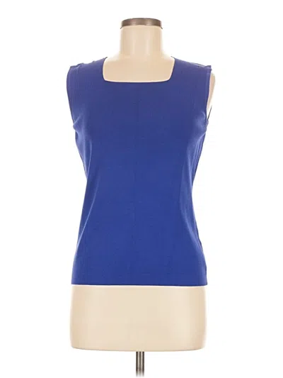 Pre-owned Dressbarn Sleeveless T-shirt In Blue