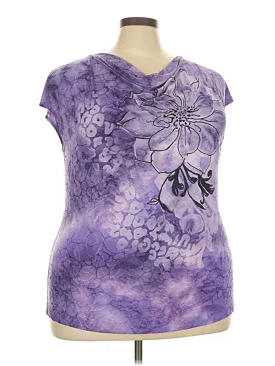 Pre-owned Dressbarn Sleeveless T-shirt In Purple