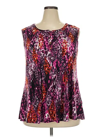 Pre-owned Dressbarn Sleeveless T-shirt In Purple