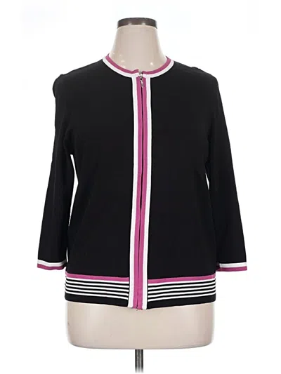 Pre-owned Dressbarn Track Jacket In Black