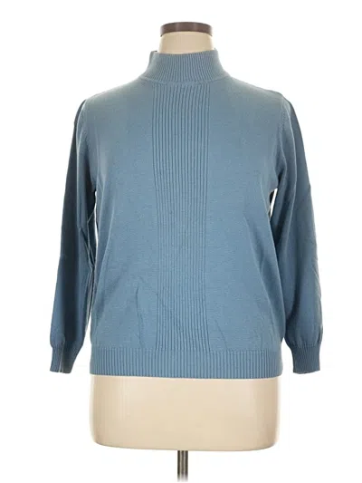 Pre-owned Dressbarn Turtleneck Sweater In Blue