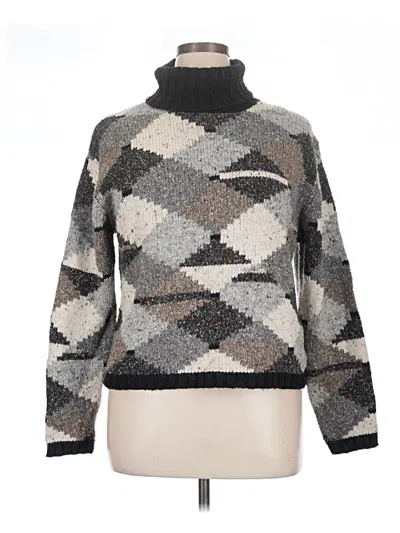 Pre-owned Dressbarn Turtleneck Sweater In Gray