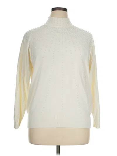 Pre-owned Dressbarn Turtleneck Sweater In Ivory