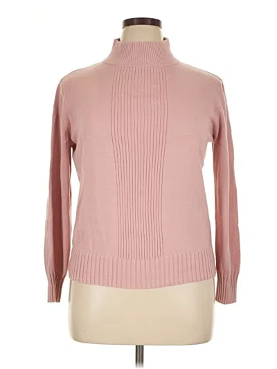 Pre-owned Dressbarn Turtleneck Sweater In Pink