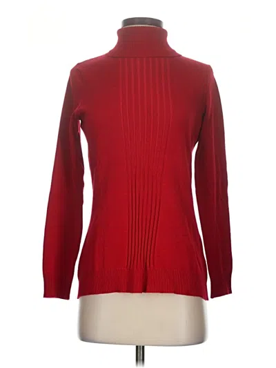 Pre-owned Dressbarn Turtleneck Sweater In Red