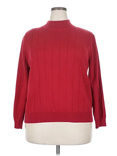 Pre-owned Dressbarn Turtleneck Sweater In Red