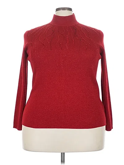 Pre-owned Dressbarn Turtleneck Sweater In Red