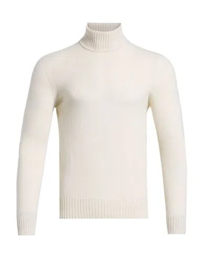 Dressism. Man Turtleneck Ivory Size Xxl Cashmere In White