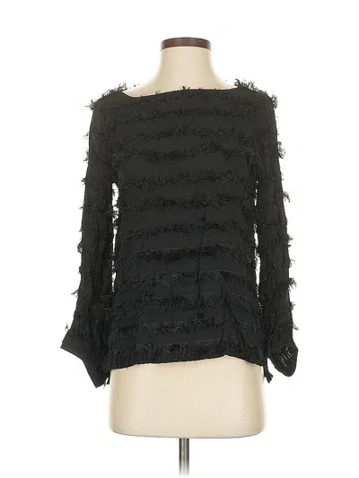 Pre-owned Drew 3/4 Sleeve Blouse In Black