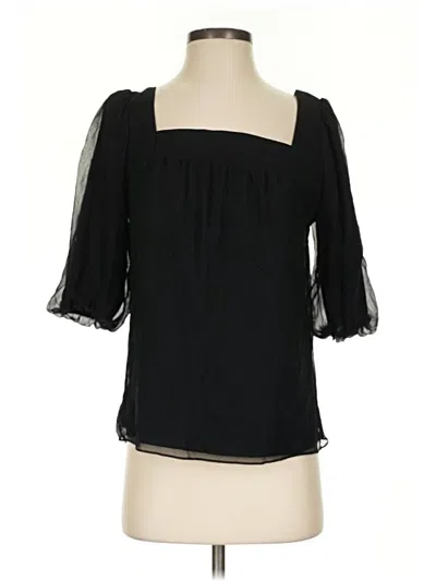 Pre-owned Drew 3/4 Sleeve Blouse In Black