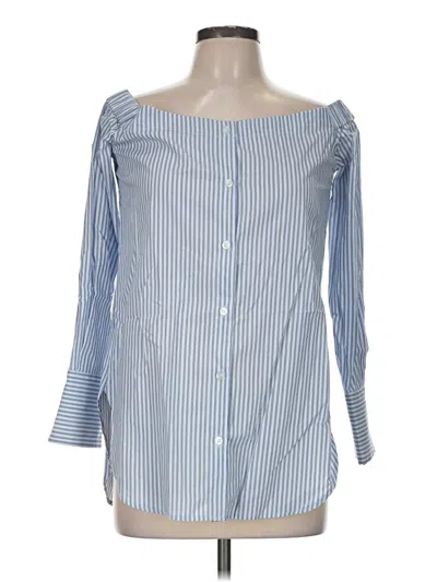 Pre-owned Drew 3/4 Sleeve Blouse In Blue