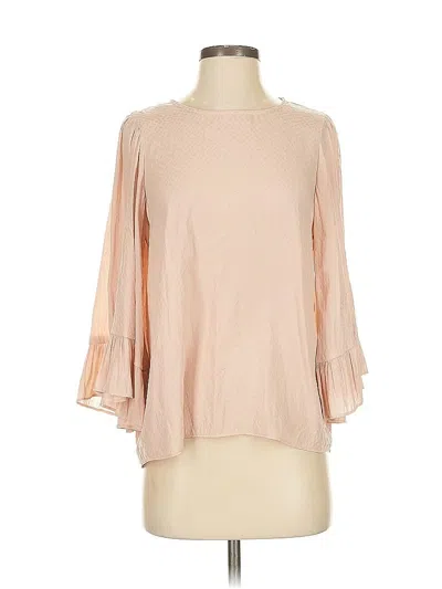 Pre-owned Drew 3/4 Sleeve Blouse In Brown