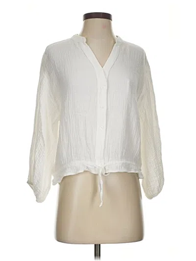 Pre-owned Drew 3/4 Sleeve Blouse In Ivory