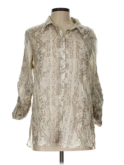 Pre-owned Drew 3/4 Sleeve Blouse In Ivory