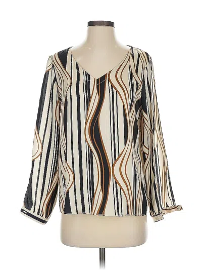 Pre-owned Drew 3/4 Sleeve Blouse In White