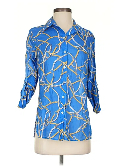 Pre-owned Drew 3/4 Sleeve T-shirt In Blue