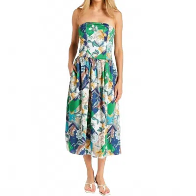 Drew Ace Dress In Kelly In Multi