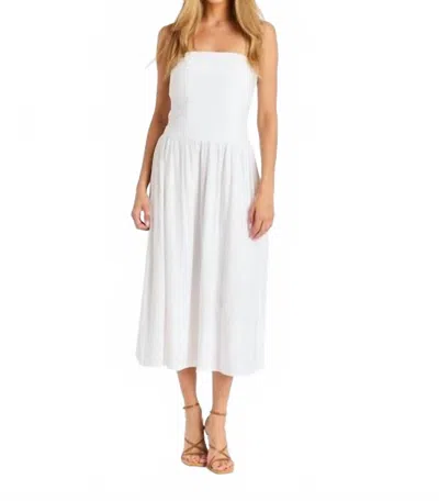 Drew Ace Midi Dress In Ivory In Multi