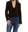 Drew Agatha Tweed Jacket In Black In Black