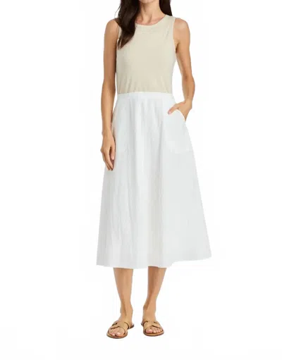 Drew Alaia Midi Dress In Off White In Beige
