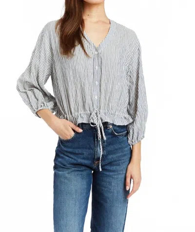 Drew Amara Striped Top In Gray