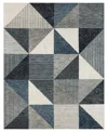 Drew & Jonathan Home Bowen Oblique 5'3" X 7'10" Area Rug In Blue
