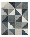 Drew & Jonathan Home Bowen Oblique Area Rug, 8' X 10' In Blue/tan