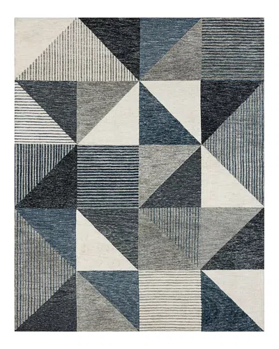 Drew & Jonathan Home Bowen Oblique Area Rug, 8' X 10' In Blue/tan