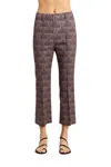 Drew Angelica Printed Pant In Admiral In Brown
