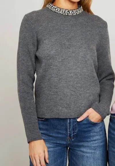 Drew Aurora Sweater In Charcoal In Gray