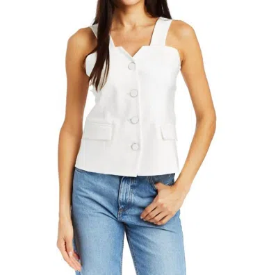 Drew Billie Cotton Stretch Vest In White