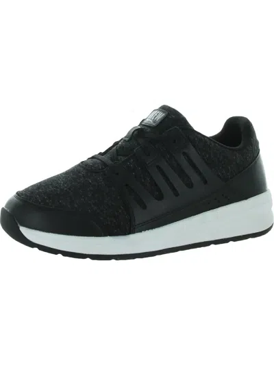 Drew Boost Mens Leather Fitness Sneakers In Black