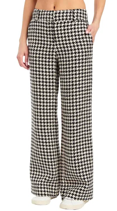 Drew Breigh Houndstooth Trouser In Black In Multi