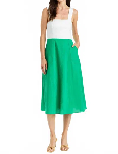 Drew Caitlin Twofer Dress In Emerald In Multi