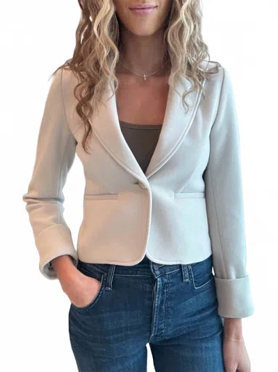 Drew Carly Blazer In Ivory In Gray