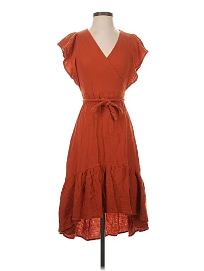 Pre-owned Drew Casual Dress In Orange