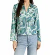Drew Celine Paisley Shirt In Turquoise In Blue